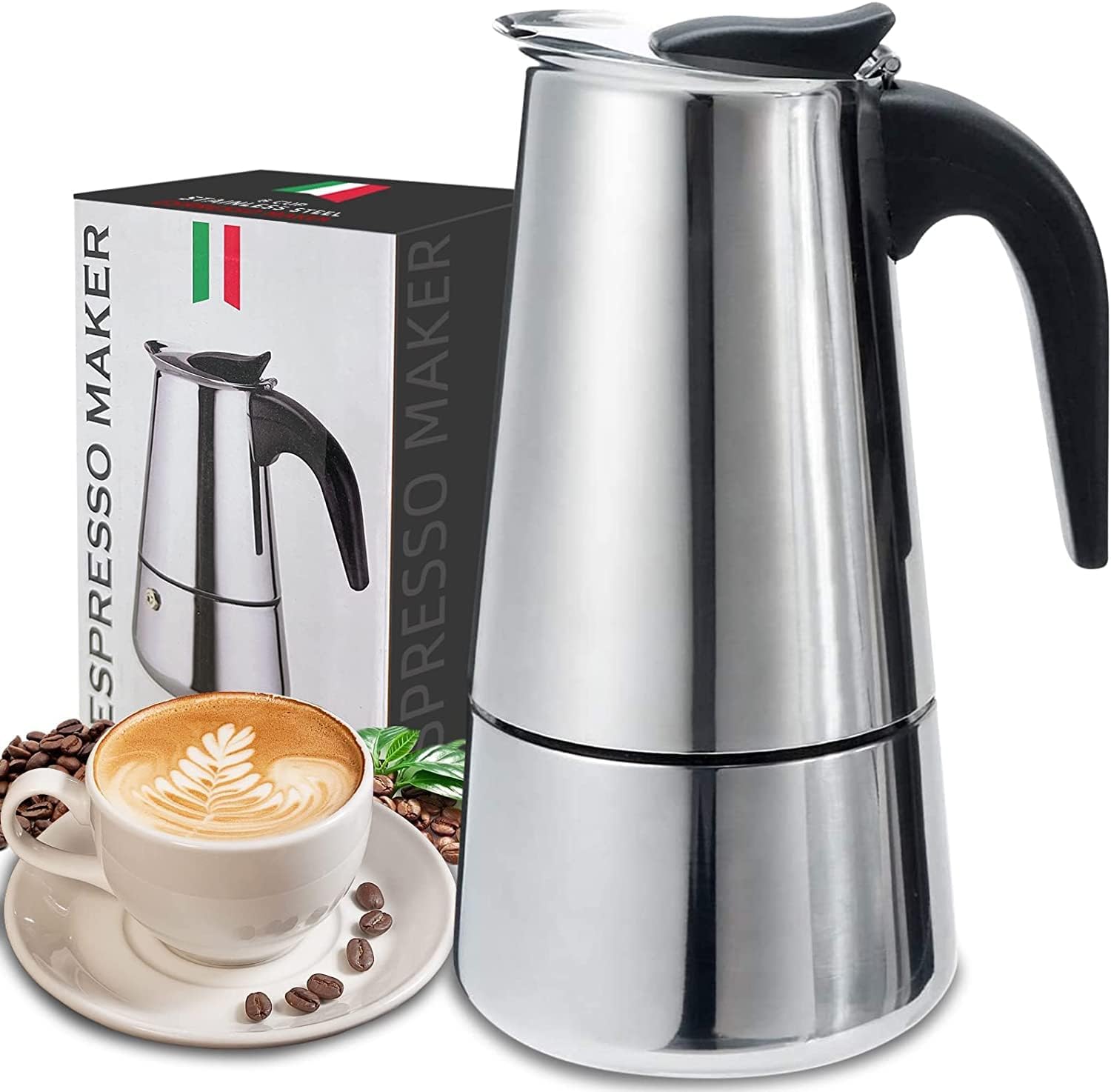Coffee Equipment Wdt - 4/6/9 tazas Moka Pot Caffe Tazas