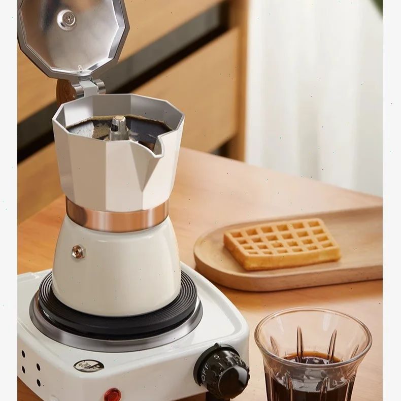 Coffee Equipment Wdt - Olla Moka de fondo redondo, cafetera