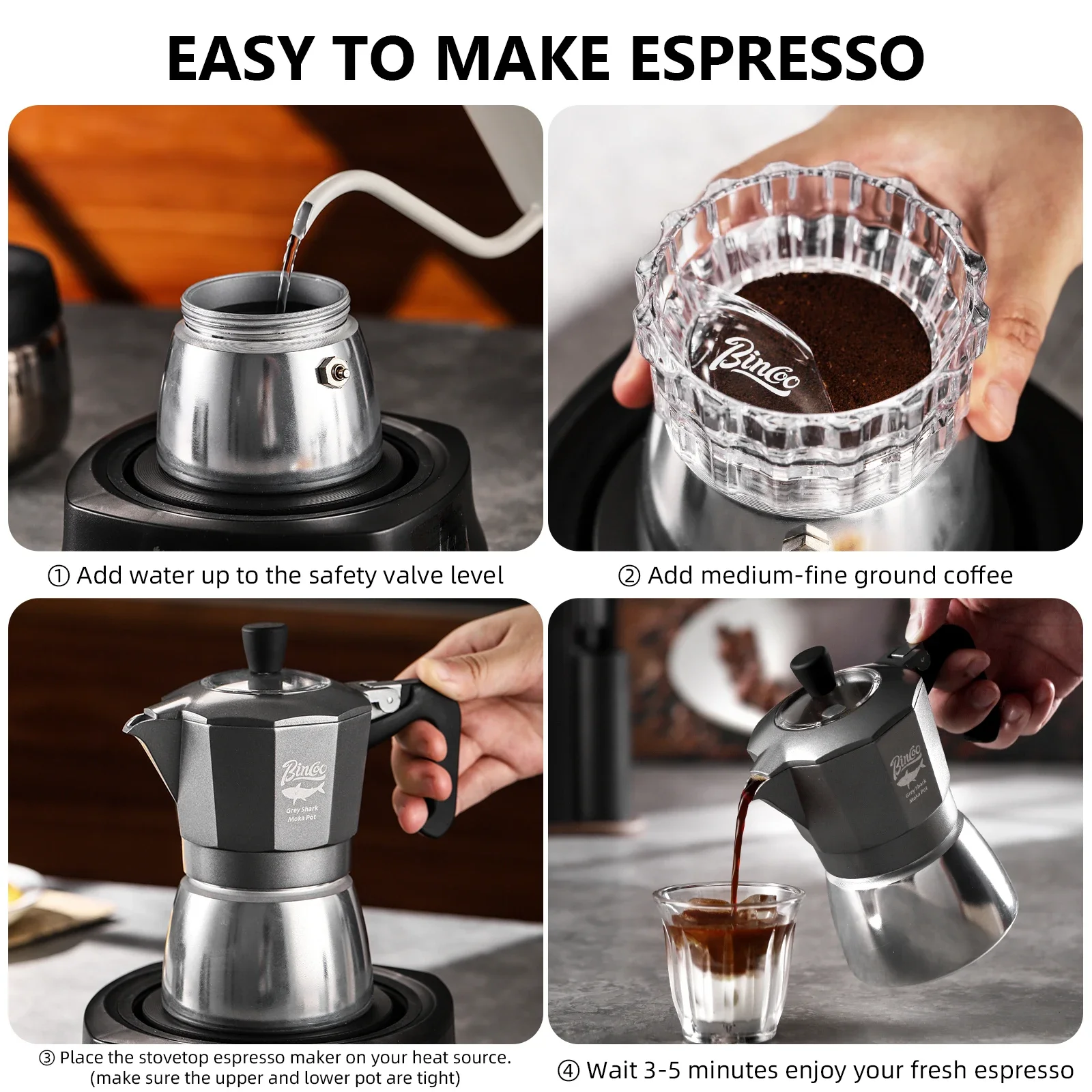 Cafetera Moka Bincoo de 2 Taza - Coffee Equipment Wdt reseña y precio