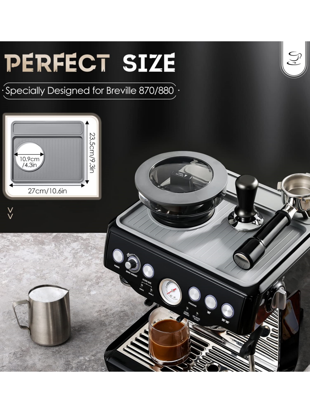 Alfombrilla de silicona para c - Breville Espresso Bes870 reseña y precio