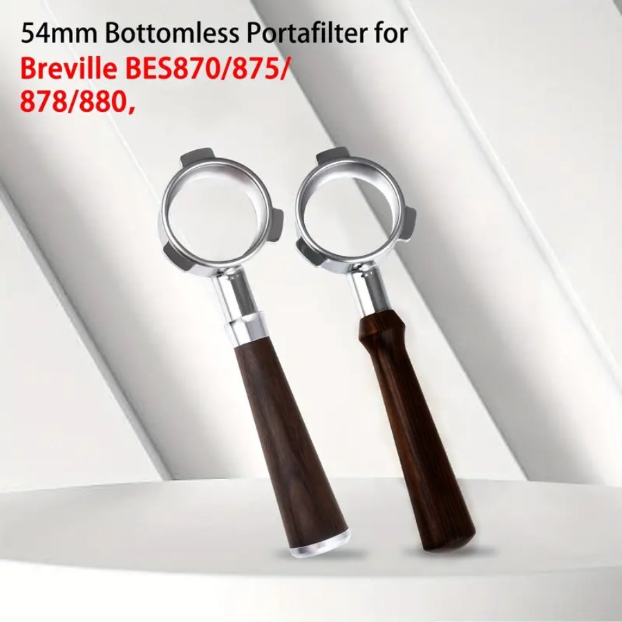 Portafiltro sin fondo de 54mm  - Breville Espresso Bes870 reseña y precio